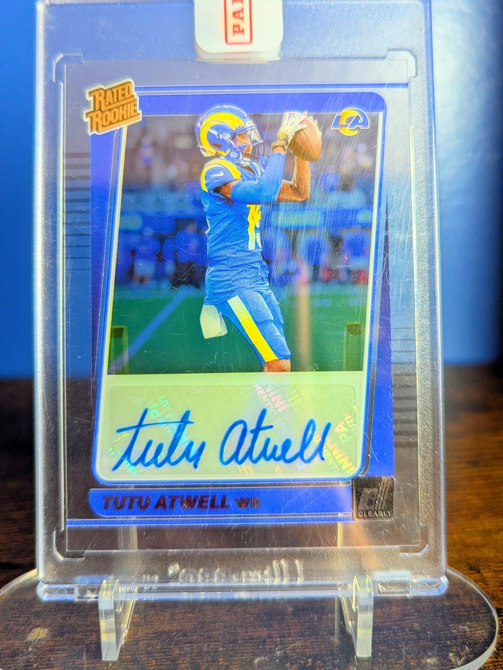 2021 Tutu Atwell Rated Rookie Donruss Clearly Autographed